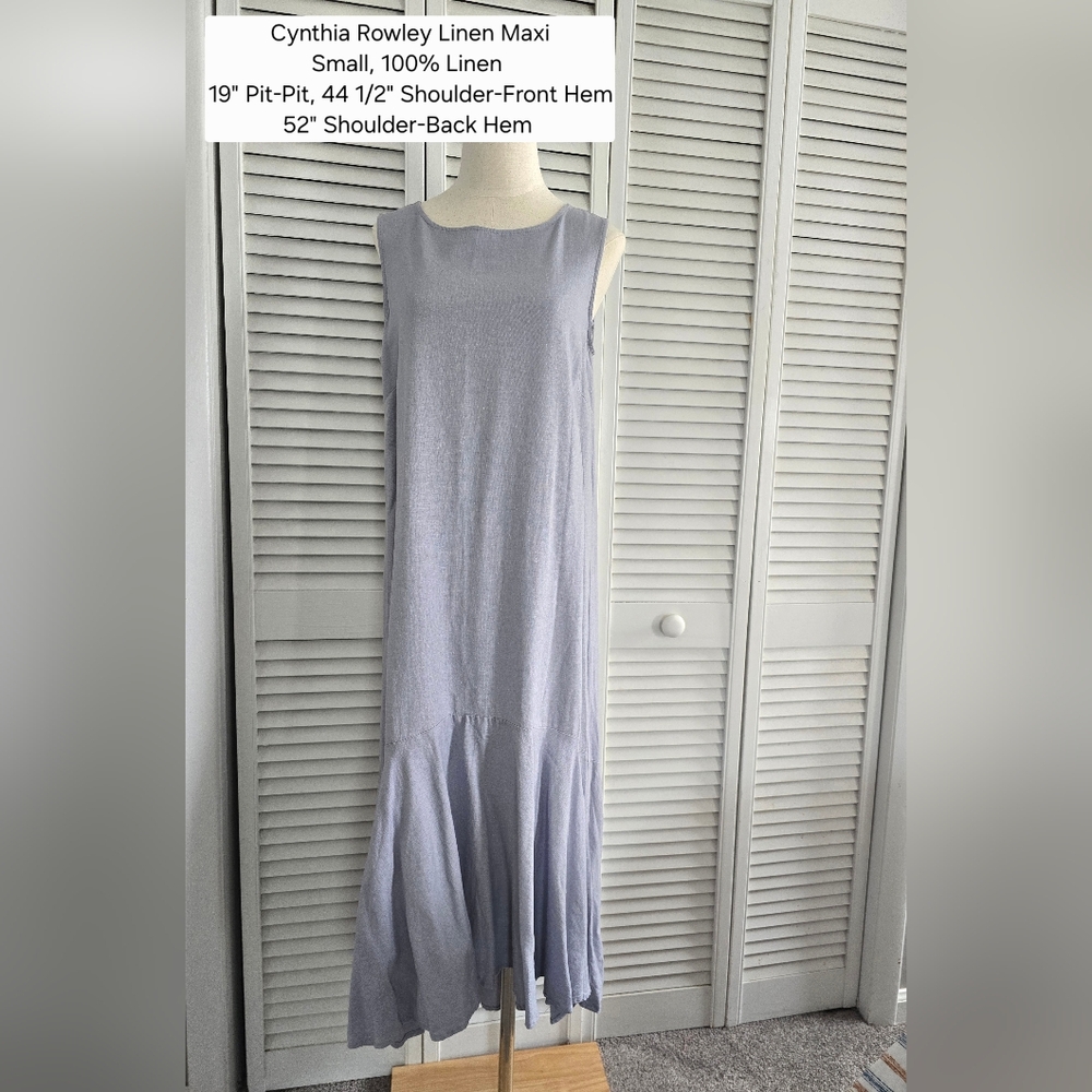 Cynthia Rowley Light Purple Linen Maxi Dress